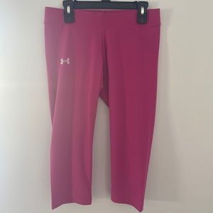 Women’s Pink Under Armour Capris: Size Medium